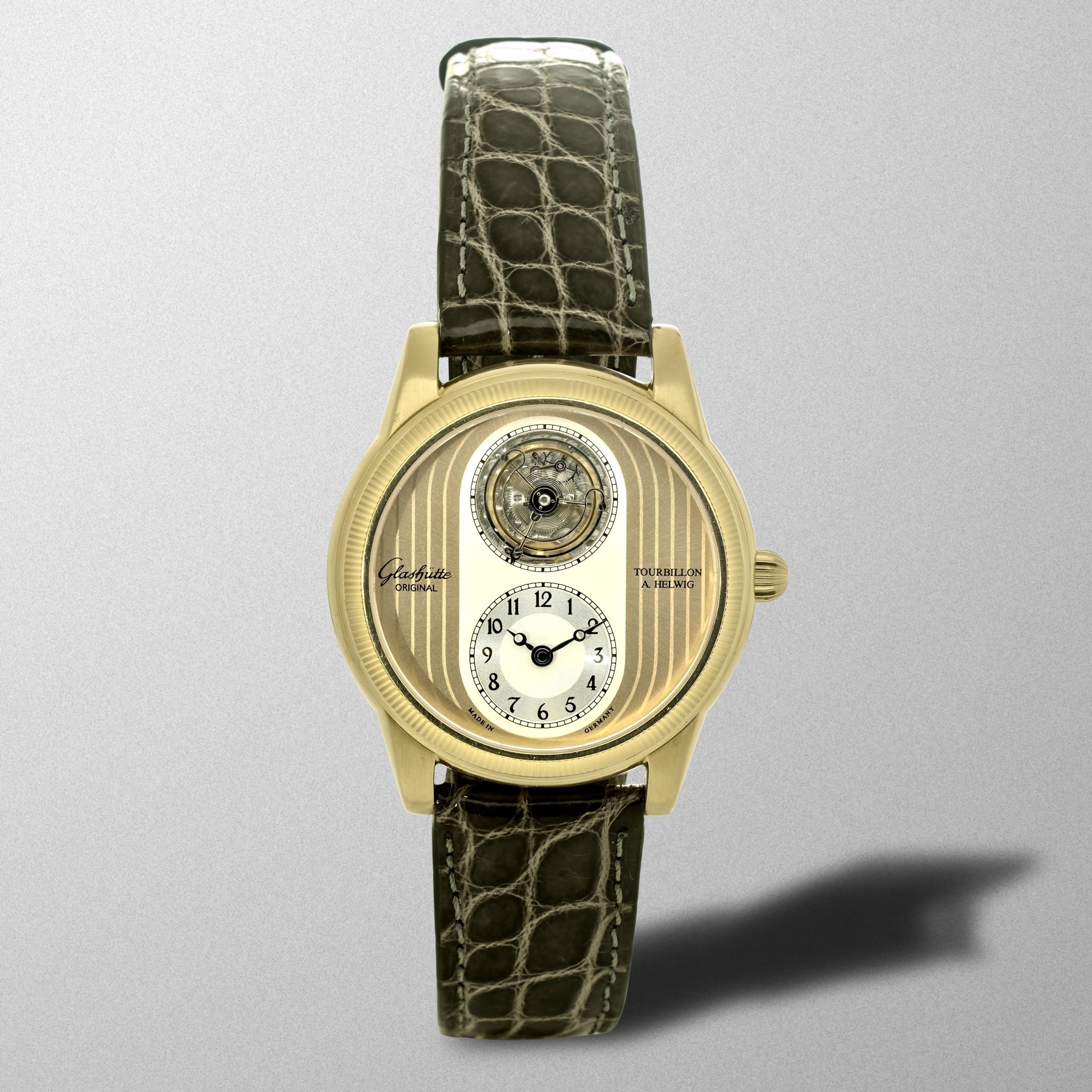 1 Glashütte Tourbillon Alfred Hellwig 18K Rose Gold